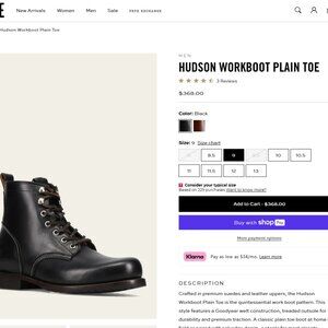 Frye Hudson Workboot Plain Toe